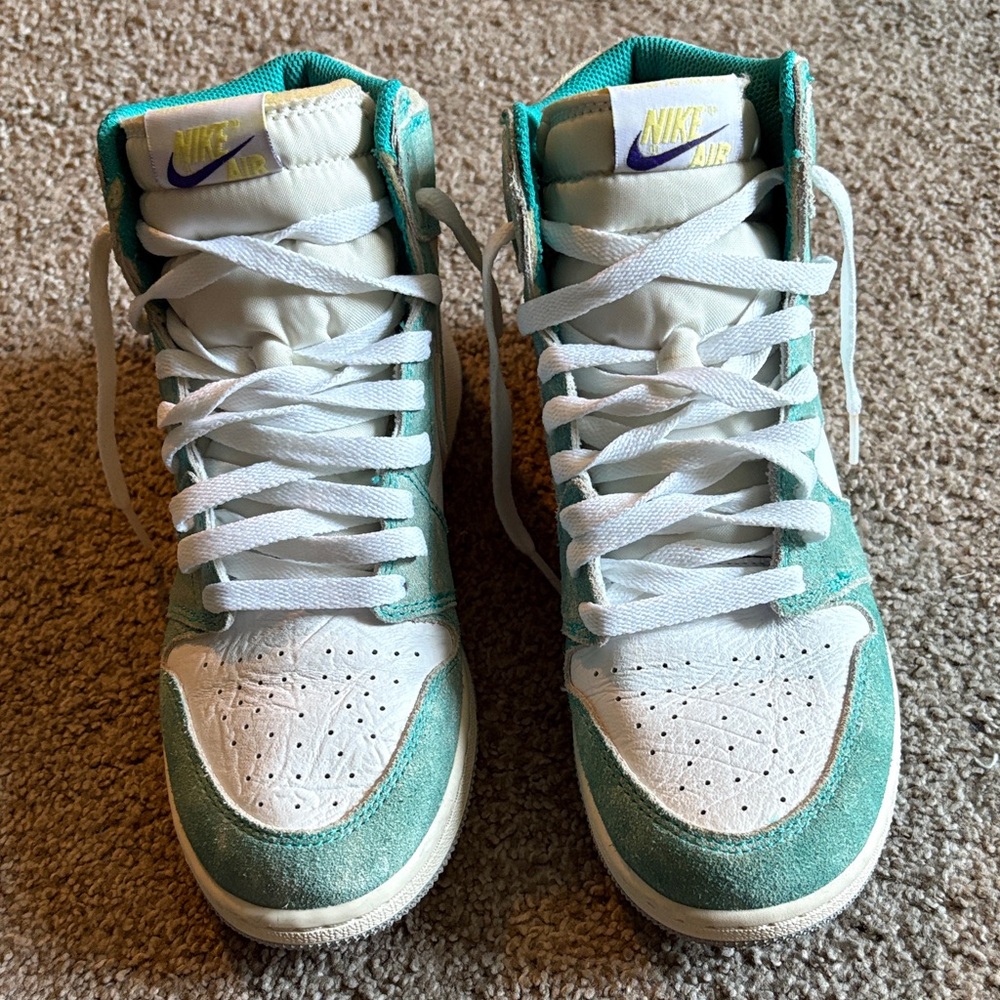Nike High-Top Sneakers in Teal and White